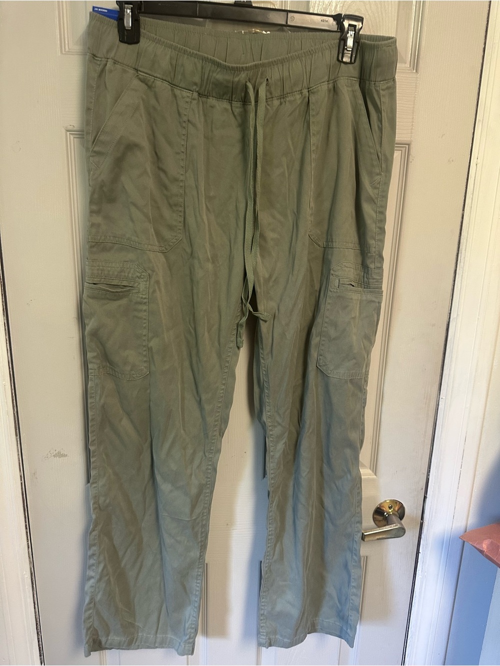 Women’s Olive Green Cargo Drawstring Pants